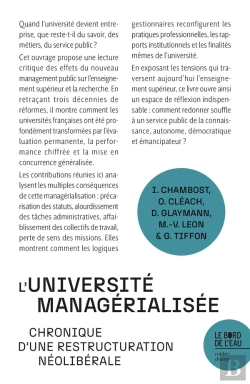 Bertrand.pt - L'Université Managérialisée : Chronique D'Une Restructuration Néolibérale