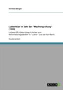 Lutherfeier Im Jahr Der ''Machtergreifung'' (1933)