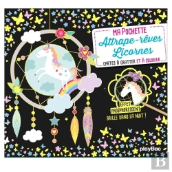 Bertrand.pt - Ma Pochette Attrape-Reves Licorne-Cartes A Gratter Et A Colorier