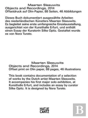 Maarten Sleeuwits Objects And Recordings /Anglais/Allemand