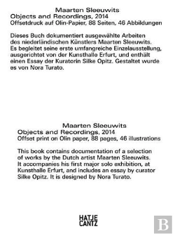 Bertrand.pt - Maarten Sleeuwits Objects And Recordings /Anglais/Allemand