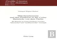 Maerchenelemente Und Ihre Funktion In Der Ã‚Â«Croneã‚Â» Heinrichs Von Dem Tuerlin