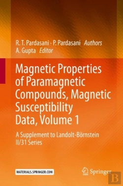 Bertrand.pt - Magnetic Properties Of Paramagnetic Compounds, Magnetic Susceptibility Data, Volume 1
