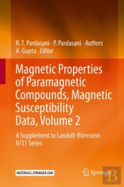 Magnetic Properties Of Paramagnetic Compounds, Magnetic Susceptibility Data, Volume 2