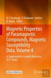 Magnetic Properties Of Paramagnetic Compounds, Magnetic Susceptibility Data, Volume 4