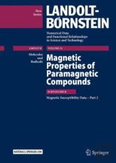 Magnetic Properties Of Paramagnetic Compounds