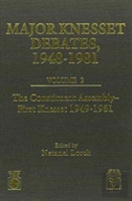 Major Knesset Debates, 1948-1981