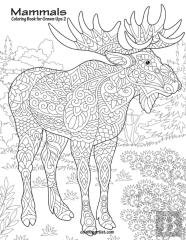 Mammals Coloring Book For Grown-Ups 2