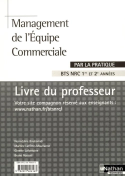 Bertrand.pt - Management De L'Equipe Commerciale Bts Nrc (Par La Pratique) Professeur 2008