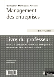 Management Des Entreprises ; Bts 1ère Année ; Livre Du Professeur