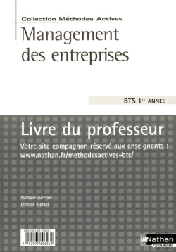 Bertrand.pt - Management Des Entreprises ; Bts 1ère Année ; Livre Du Professeur