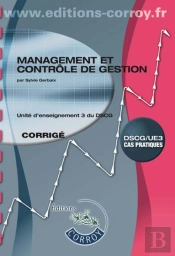 Management Et Contrôle De Gestion Corrigé : Ue 3 Du Dscg
