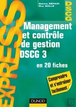 Bertrand.pt - Management Et Contrôle De Gestion ; Dscg 3 ; En 20 Fiches