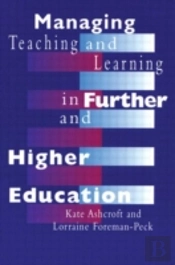 Managing Teaching And Learning In Further And Higher Education