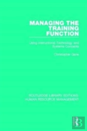 Managing The Training Function