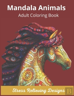 Bertrand.pt - Mandala Animals Adult Coloring Book Stress Relieving Designs