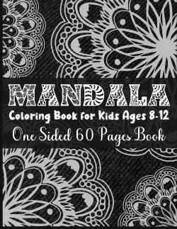 Bertrand.pt - Mandala Coloring Book For Kids Ages 8-12 One Sided 60 Pages Book