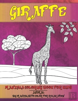 Bertrand.pt - Mandala Coloring Book For Kids Big Mandalas To Color For Relaxation - Animal - Giraffe