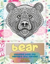 Mandala Coloring Book For Markers And Pencils - Animals - Bear