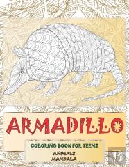 Mandala Coloring Book For Teens - Animals - Armadillo
