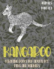 Mandala Coloring Books For Adults For Pens And Markers - Animals - Kangaroo