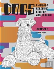 Mandala Coloring For Pen And Pencils - Animals - Large Print - Dogs
