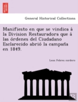 Bertrand.pt - Manifiesto En Que Se Vindica A  La Divis