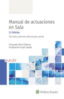 Manual De Actuaciones En Sala. Técnicas Prácticas Del Proceso Penal (3.ª Edición)