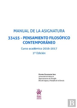 Bertrand.pt - Manual De La Asignatura 33455 - Pensamiento Filosófico Contemporáneo Curso Académico 2016-2017 2ª Ed