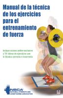 Manual De La Técnica De Los Ejercicios Para El Entrenamiento De Fuerza