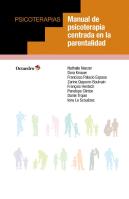 Manual De Psicoterapia Centrada En La Parentalidad
