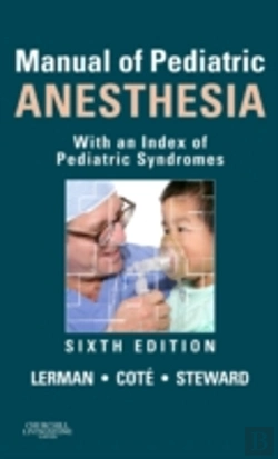 Bertrand.pt - Manual Of Pediatric Anesthesia