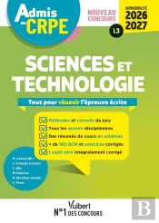 Manuel Crpe : Admis Au Crpe 2026-2027 - Epreuve Écrite D'Admissibilité L3 - Sciences Et Technologie : Toutes Les Clés De La Réussite (Édition 2026/2027)