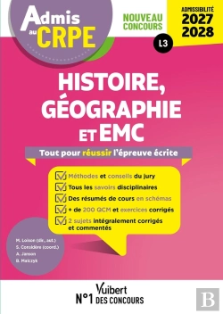 Bertrand.pt - Manuel Crpe : Admis Au Crpe 2027-2028 - Histoire Géographie Emc : Epreuve Écrite D'Admissibilité L3 : Toutes Les Clés De La Réussite
