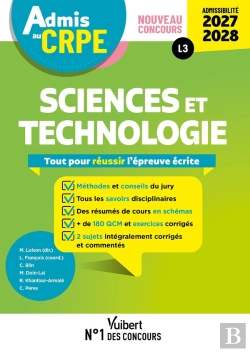 Bertrand.pt - Manuel Crpe : Admis Au Crpe 2027-2028 - Sciences Et Technologie : Épreuve Écrite D'Admissibilité L3 : Toutes Les Clés De La Réussite