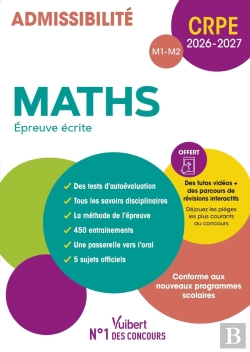 Bertrand.pt - Manuel Crpe : Crpe 2026-2027 - Maths - Epreuve Écrite (M1 Et M2) : Manuel + Parcours De Révisions Interactifs Et Tutos Vidéos !