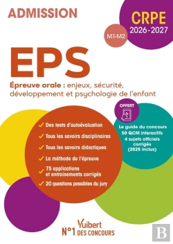 Bertrand.pt - Manuel Crpe : Eps - Epreuve Orale D'Entretien (M1-M2) : Manuel (4 Sujets Officiels) + 50 Qcm Interactifs (Édition 2026/2027)