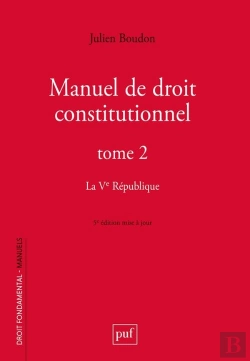 Bertrand.pt - Manuel De Droit Constitutionnel. Tome Ii - La Ve Republique