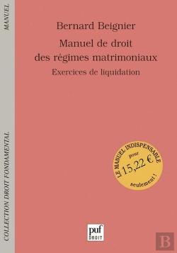 Bertrand.pt - Manuel De Droit Des Régimes Matrimoniaux
