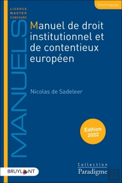Bertrand.pt - Manuel De Droit Institutionnel Et De Contentieux Europeen