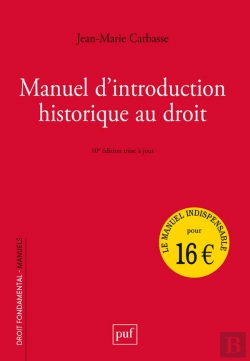 Bertrand.pt - Manuel D'Introduction Historique Au Droit (10e Édition)