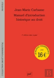 Manuel D'Introduction Historique Au Droit (7e Édition)