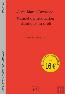 Bertrand.pt - Manuel D'Introduction Historique Au Droit