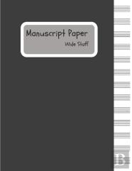 Manuscript Paper - Wide Staff