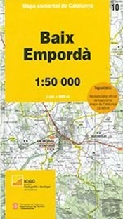 Mapa Comarcal De Catalunya 1:50 000 10 Baix Emporda