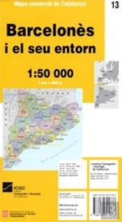 Mapa Comarcal De Catalunya 1:50 000 13 Barcelones I El S