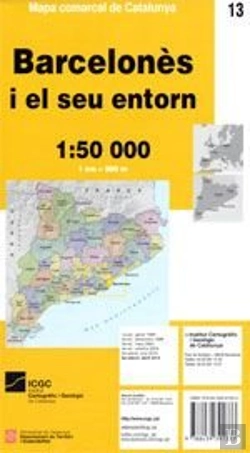 Bertrand.pt - Mapa Comarcal De Catalunya 1:50 000 13 Barcelones I El S