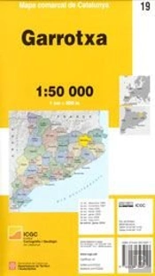 Mapa Comarcal De Catalunya 1:50 000 - 19 - Garrotxa (8a Edicio)