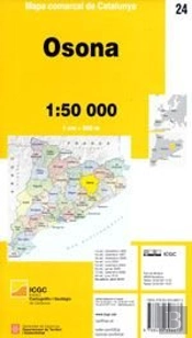 Mapa Comarcal De Catalunya 1:50 000 - 24 - Osona