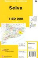 Mapa Comarcal De Catalunya 1:50 000 - 34 - Selva (7a Edicio)